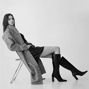 Mango High Heel Leather Boot